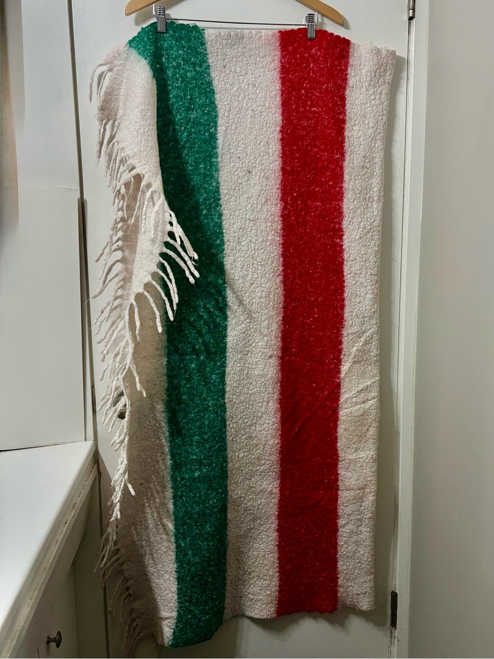 Hudson’s Bay Red & Green Striped Throw Blanket
